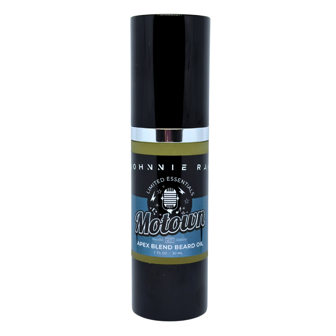Johnnie Ray Motown Apex Blend Beard Oil bottle on a white background