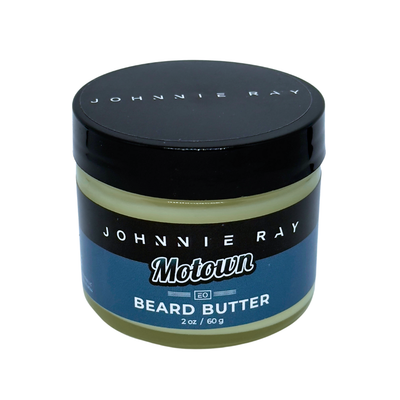 Johnnie Ray Motown beard butter jar on a white background